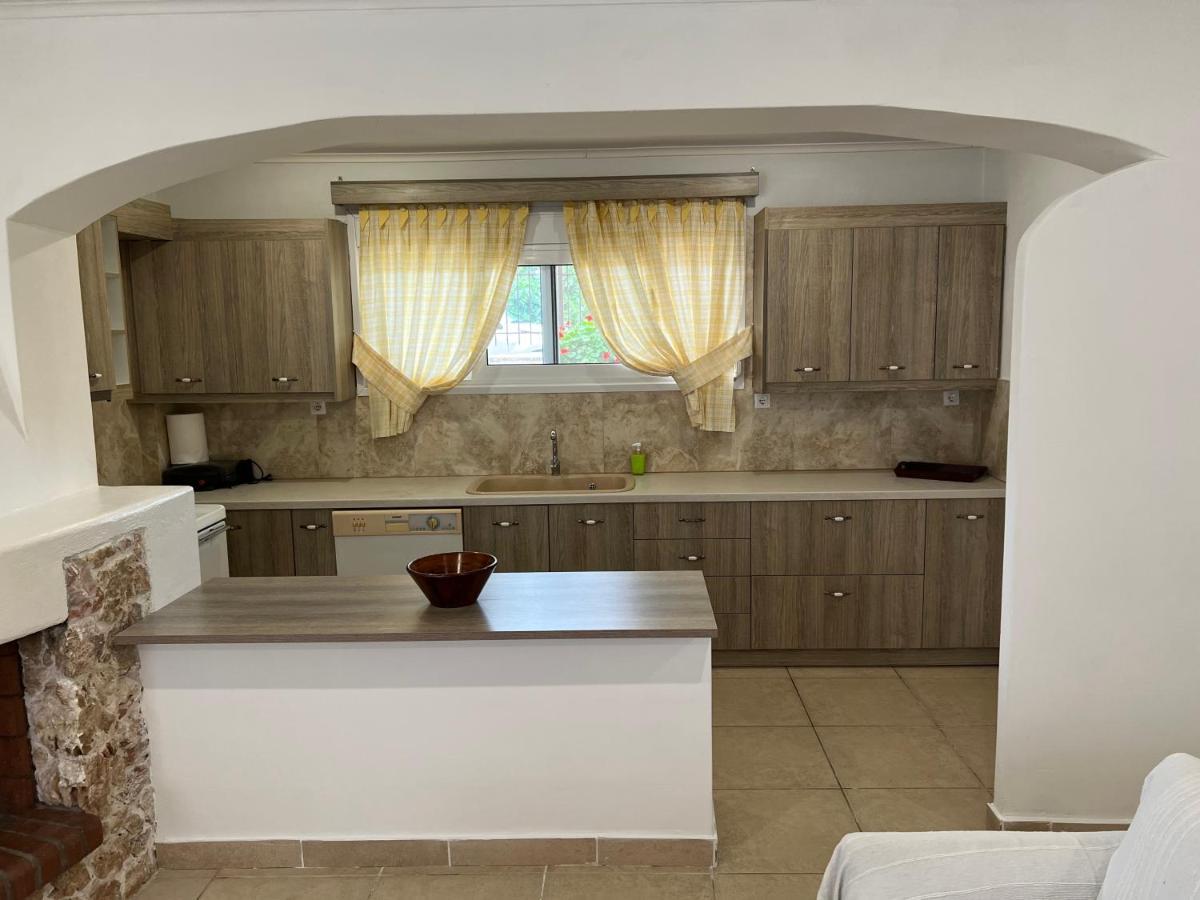 Apartment In Salamina With Garden & Sea View Selinia ภายนอก รูปภาพ